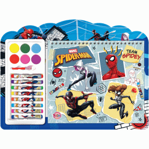 SPIDER-MAN Colouring Set + สีน้ำและสีชอล์ก TEAM SPIDEY